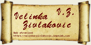 Velinka Zivlaković vizit kartica